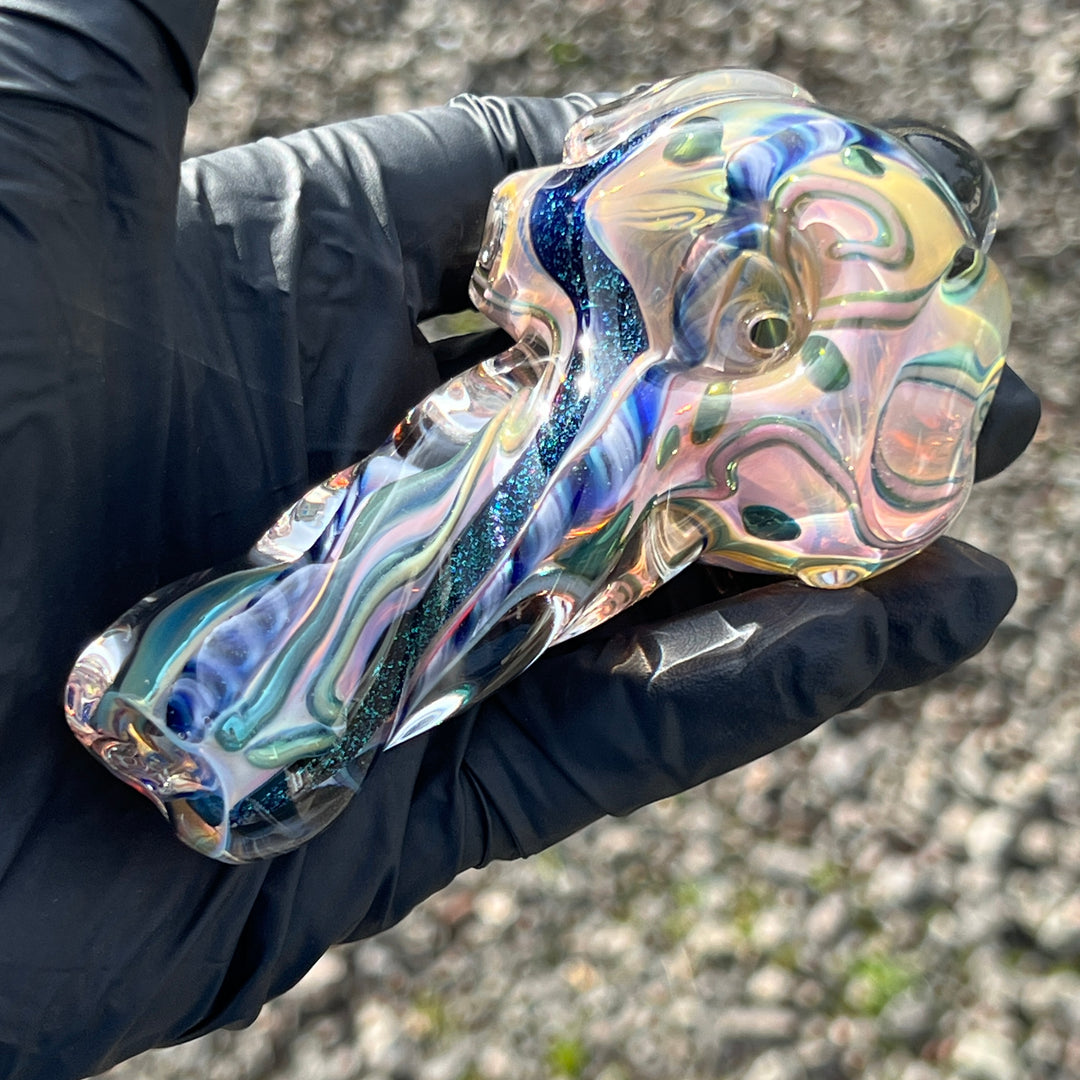 Molten Twisted Chaos Spoon Glass Pipe Molten Imagination