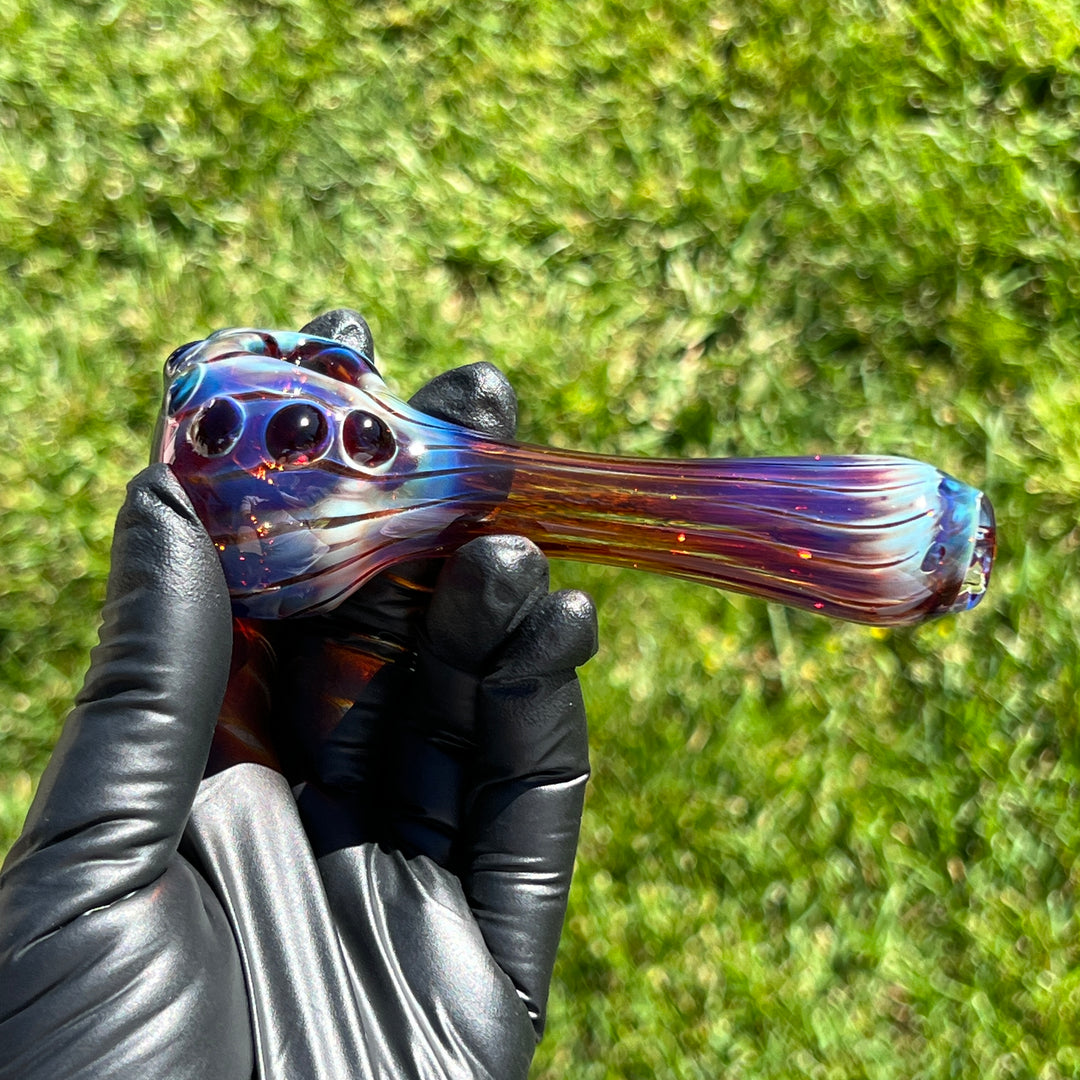 Left Handed Purple Creek Starlink Pipe Glass Pipe Taggart Glass   