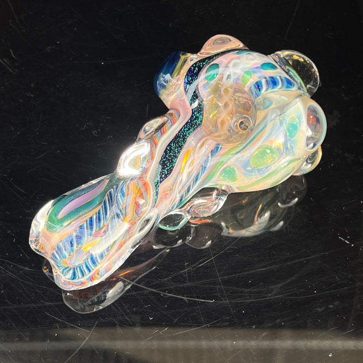 Molten Twisted Chaos Spoon Glass Pipe Molten Imagination