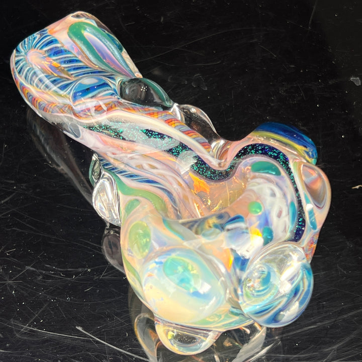 Molten Twisted Chaos Spoon Glass Pipe Molten Imagination