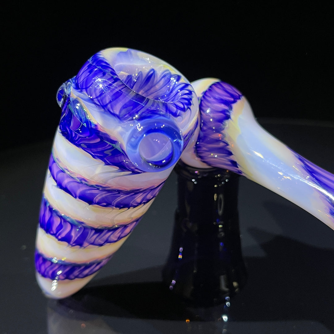 Cheshire Purple Sidecar Bubbler Glass Pipe Jedi Glassworks