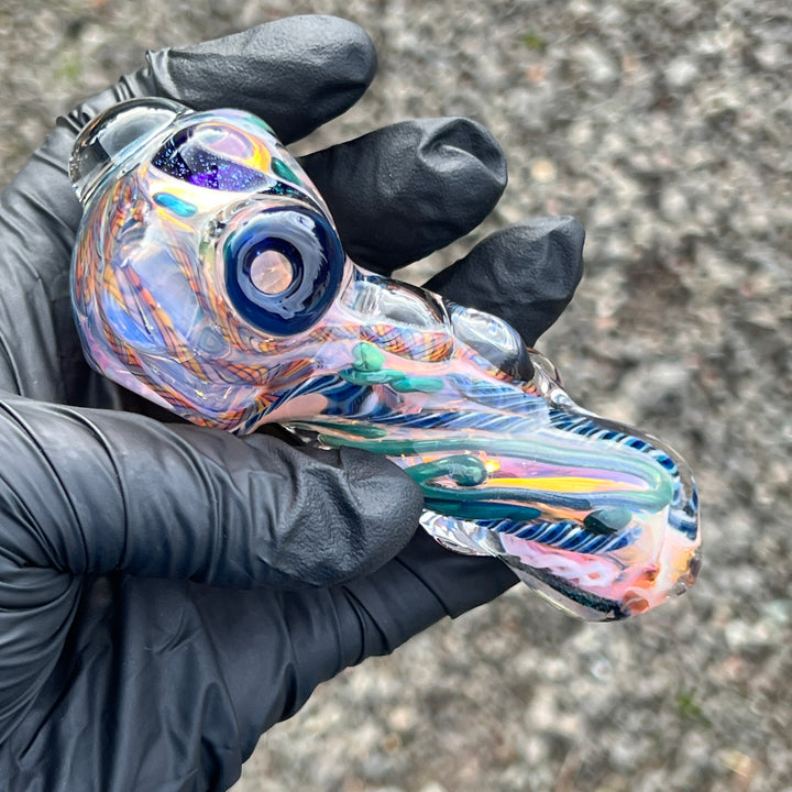 Molten Twisted Chaos Spoon Glass Pipe Molten Imagination