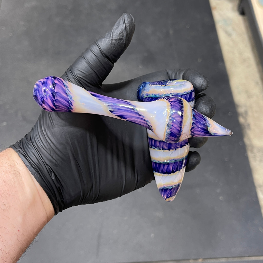 Cheshire Purple Sidecar Bubbler Glass Pipe Jedi Glassworks