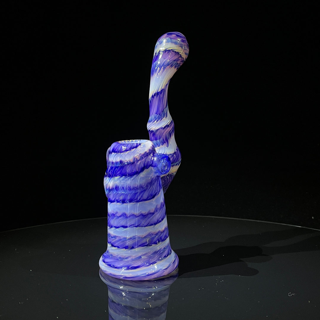 Cheshire Purple Sherlock Bubbler Glass Pipe Jedi Glassworks