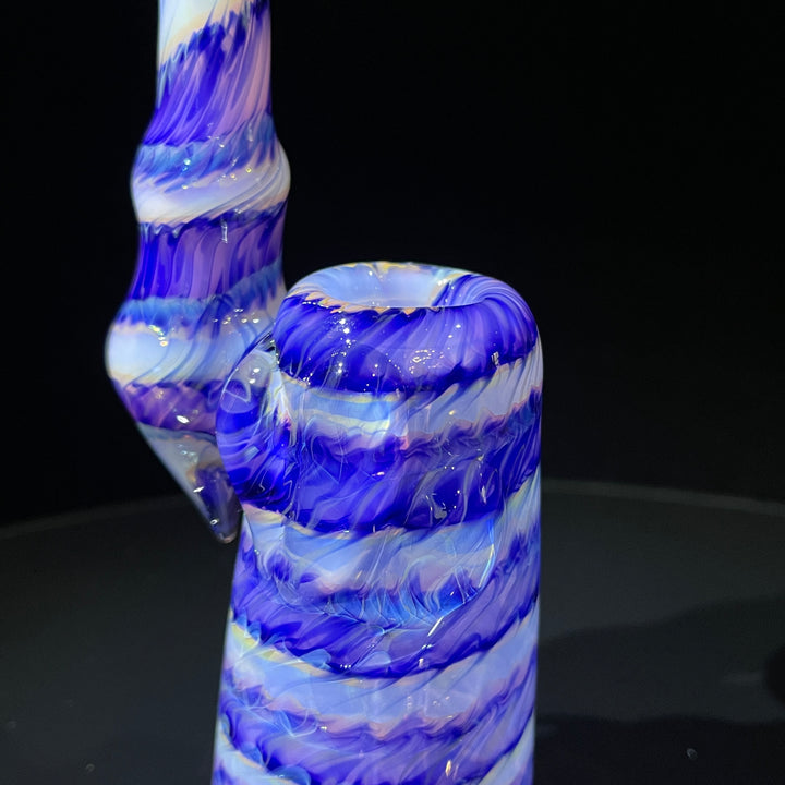 Cheshire Purple Sherlock Bubbler Glass Pipe Jedi Glassworks