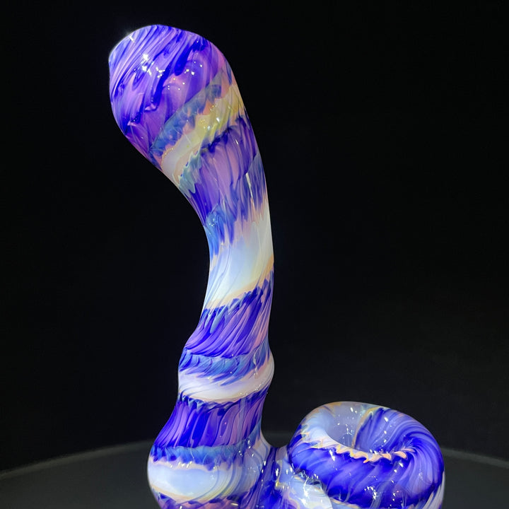 Cheshire Purple Sherlock Bubbler Glass Pipe Jedi Glassworks