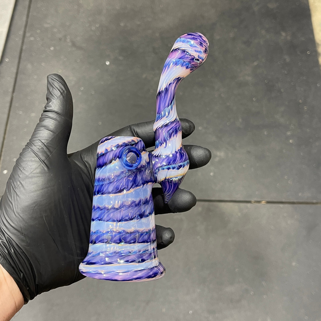 Cheshire Purple Sherlock Bubbler Glass Pipe Jedi Glassworks