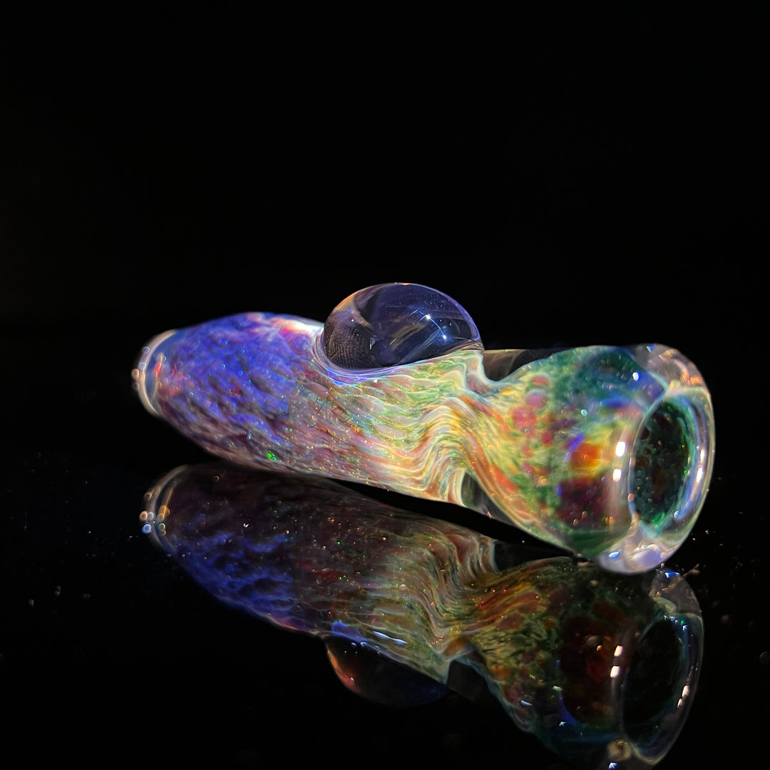 Purple Nebula Space Dust Chillum Glass Pipe Tako Glass   