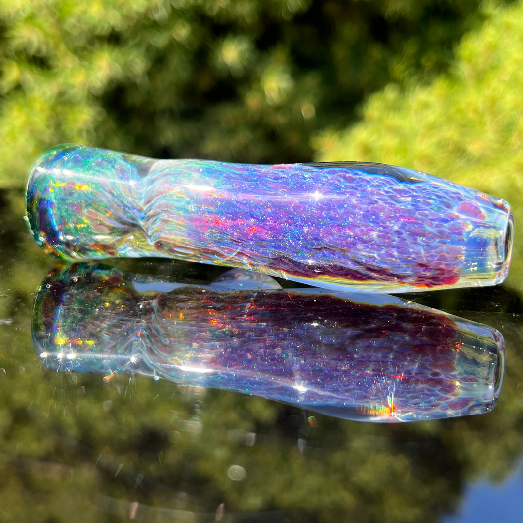 Purple Nebula Space Dust Chillum Glass Pipe Tako Glass   