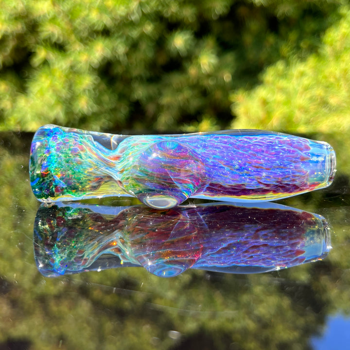 Purple Nebula Space Dust Chillum Glass Pipe Tako Glass   