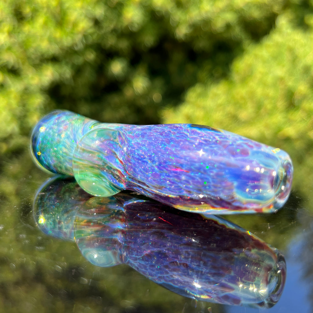 Purple Nebula Space Dust Chillum Glass Pipe Tako Glass   