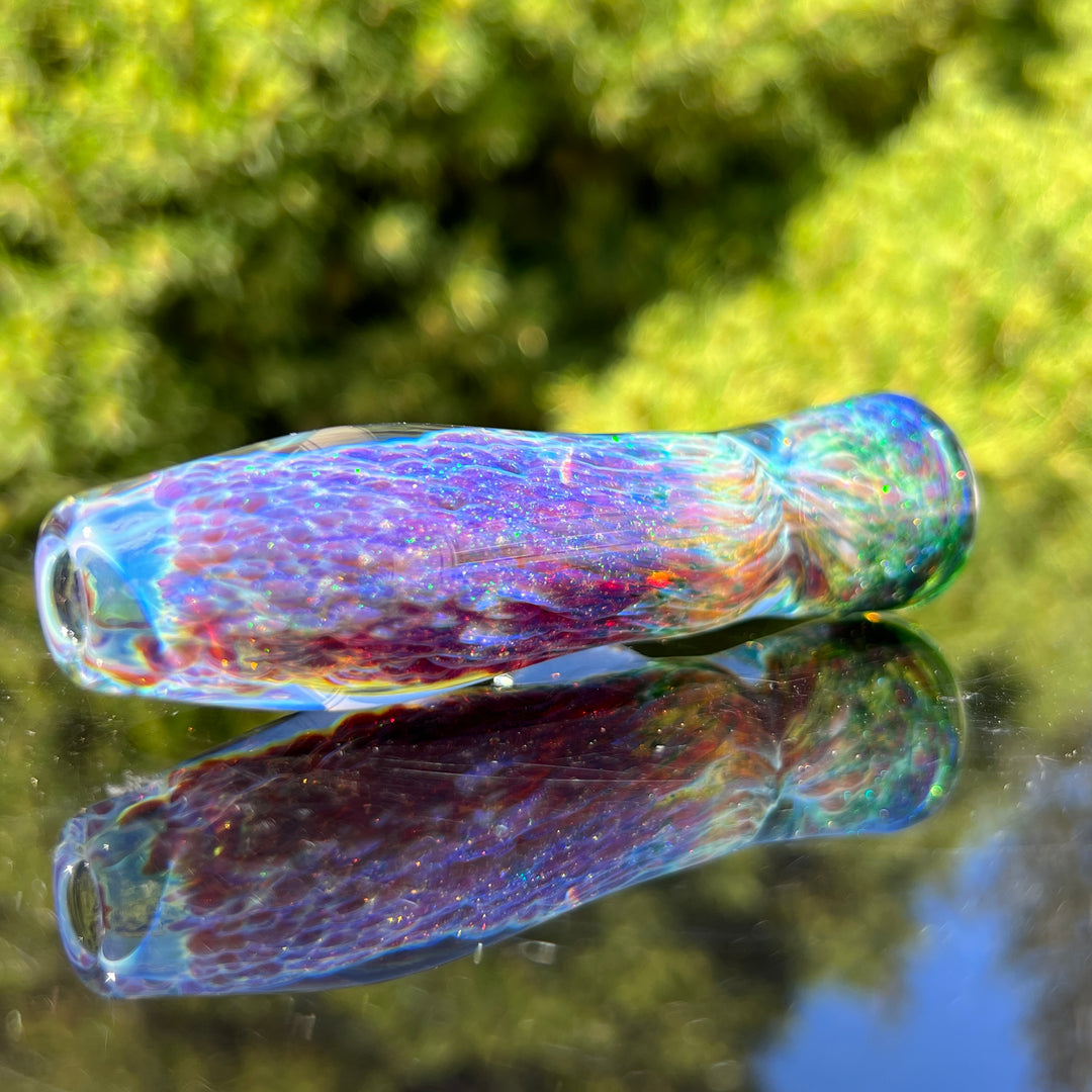 Purple Nebula Space Dust Chillum Glass Pipe Tako Glass   