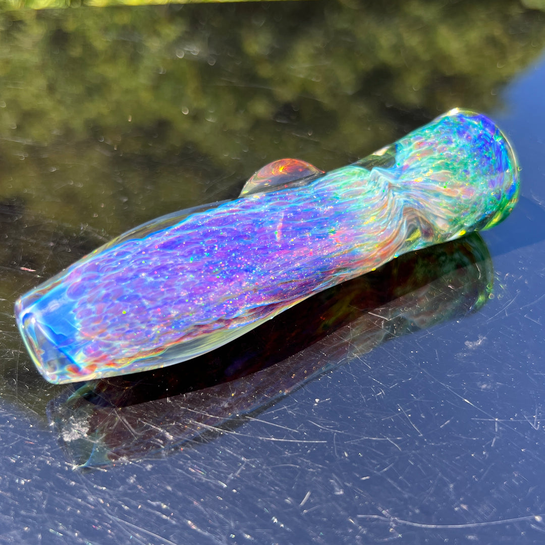 Purple Nebula Space Dust Chillum Glass Pipe Tako Glass   