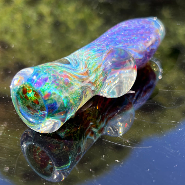 Purple Nebula Space Dust Chillum Glass Pipe Tako Glass   