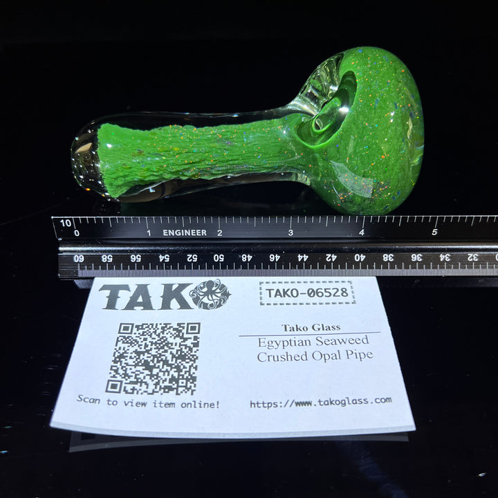 Egyptian Seaweed Crushed Opal Pipe Glass Pipe Tako Glass   