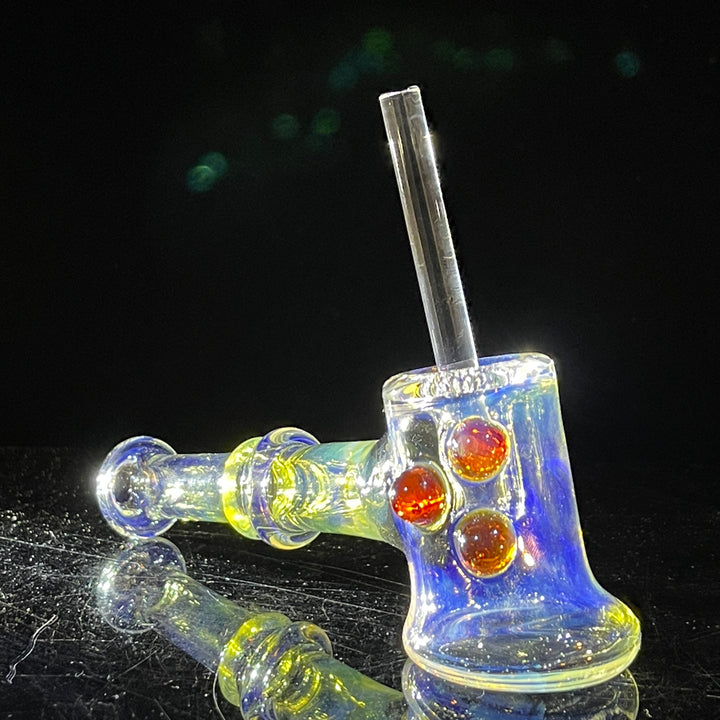 Silver Fumed Hash Hammer Glass Pipe Crondo Glassics   