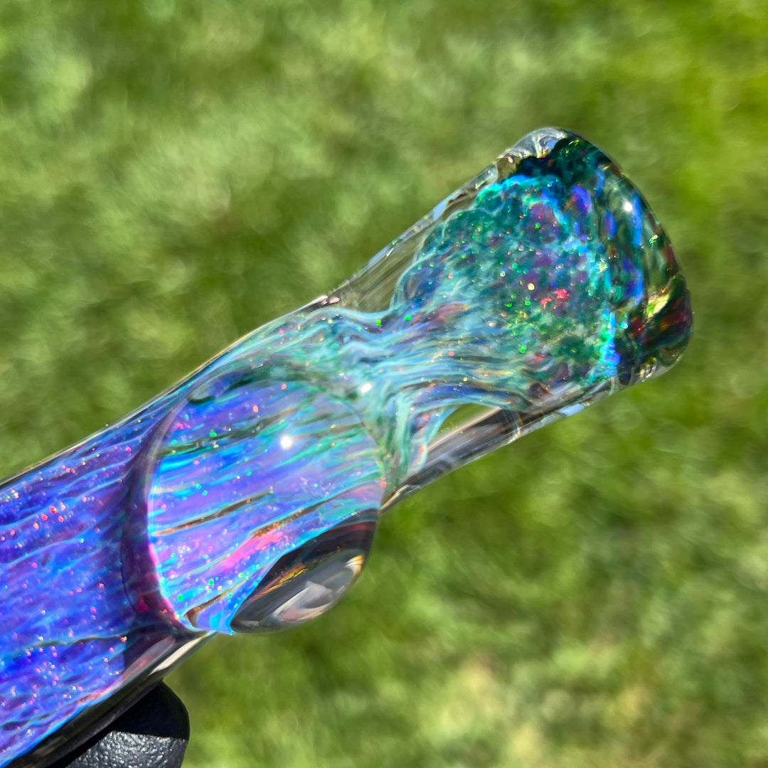 Purple Nebula Space Dust Chillum Glass Pipe Tako Glass   