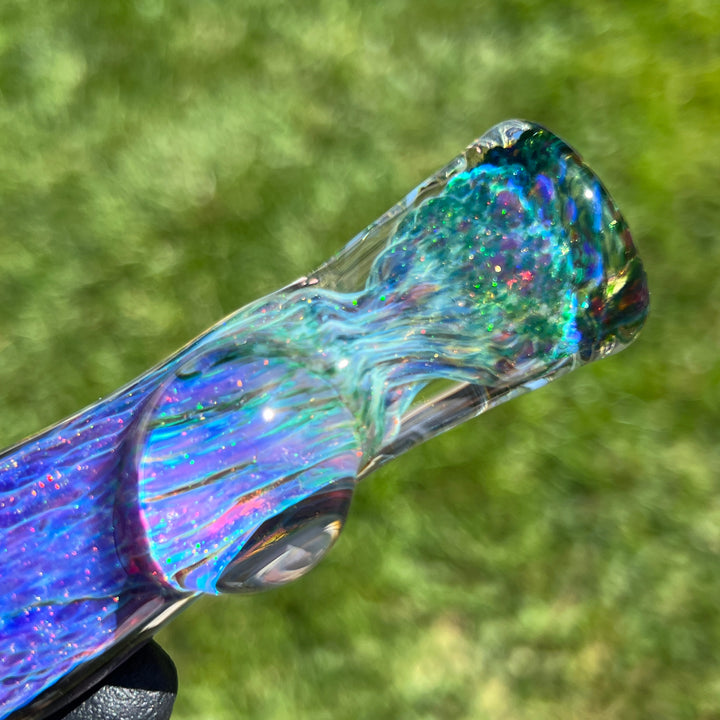 Purple Nebula Space Dust Chillum Glass Pipe Tako Glass   