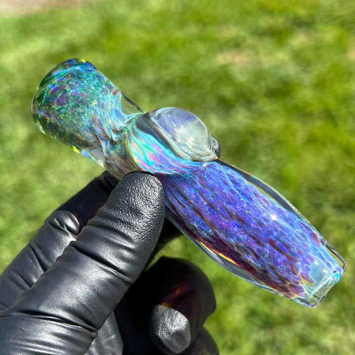 Purple Nebula Space Dust Chillum Glass Pipe Tako Glass   