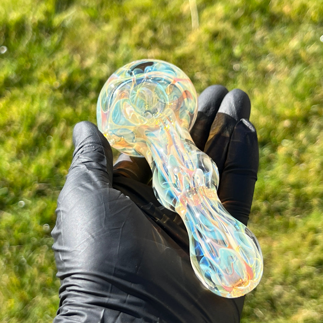 Large Ghost Flame Pipe Glass Pipe Tiny Mike   