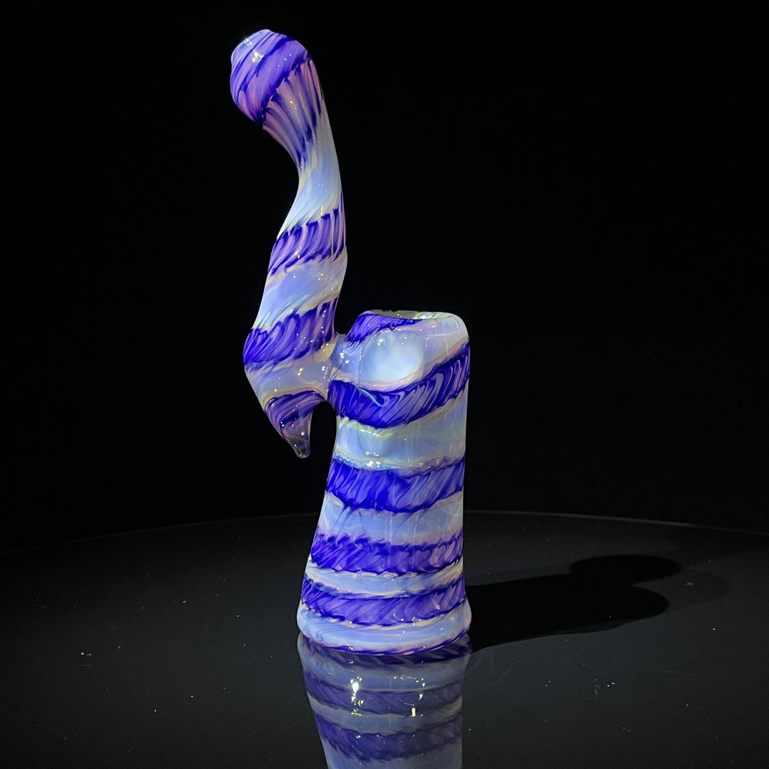 Cheshire Purple Sherlock Bubbler Glass Pipe Jedi Glassworks