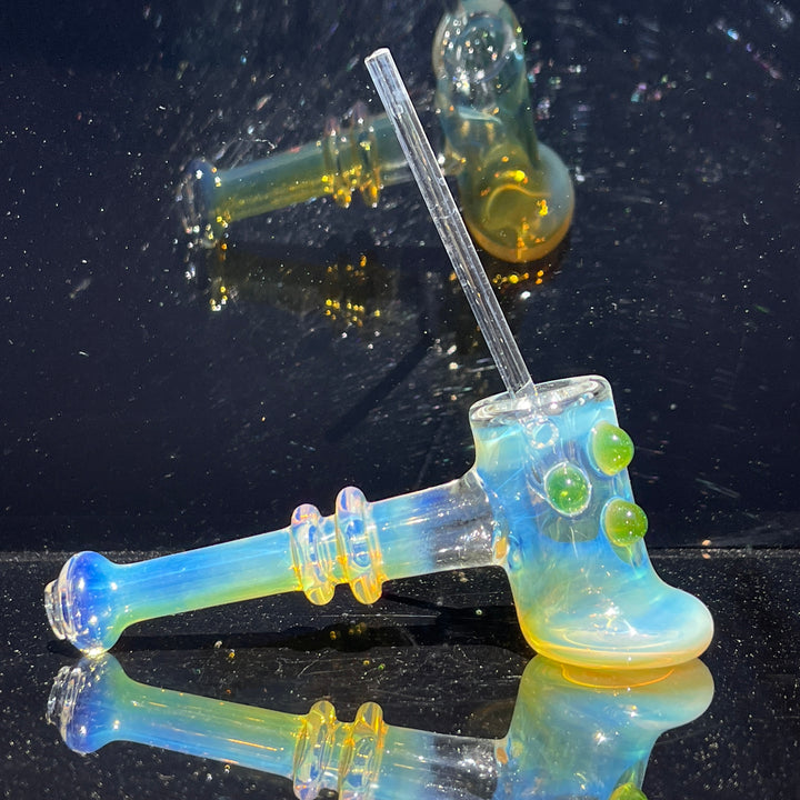 Silver Fumed Hash Hammer Glass Pipe Crondo Glassics   