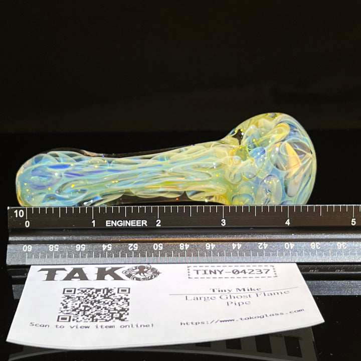 Large Ghost Flame Pipe Glass Pipe Tiny Mike   