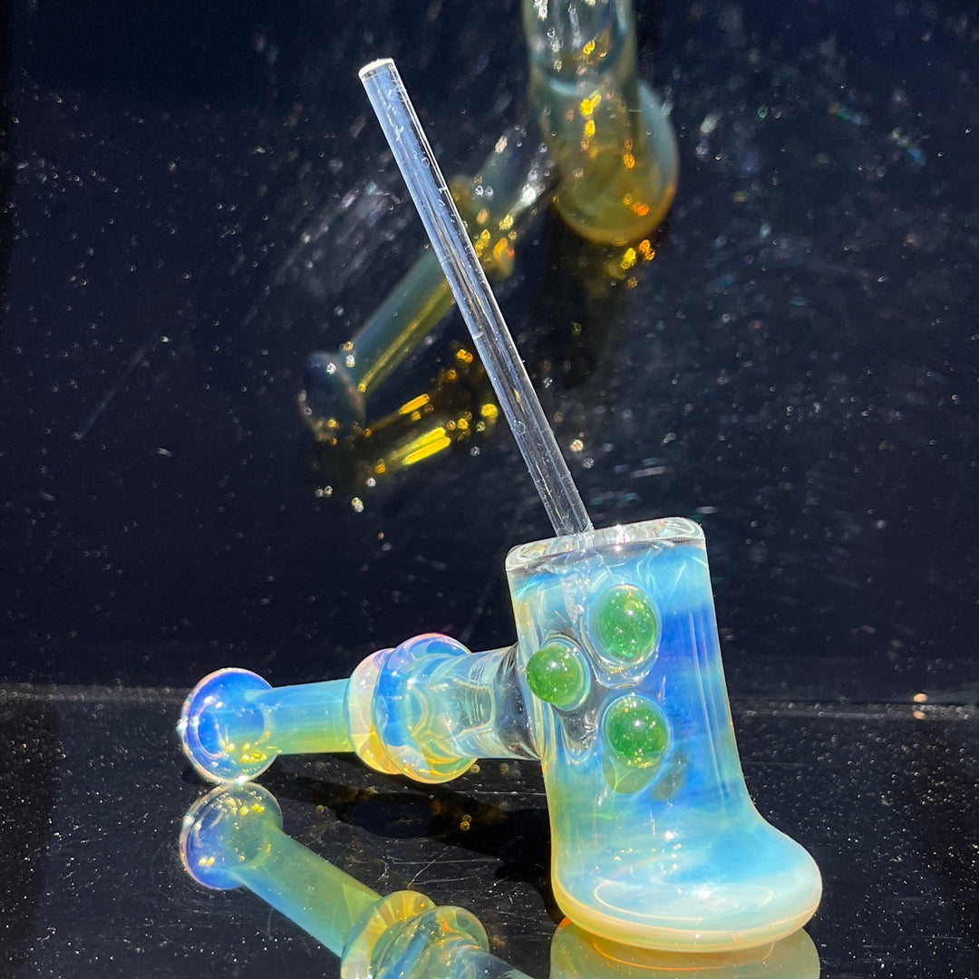 Silver Fumed Hash Hammer Glass Pipe Crondo Glassics   