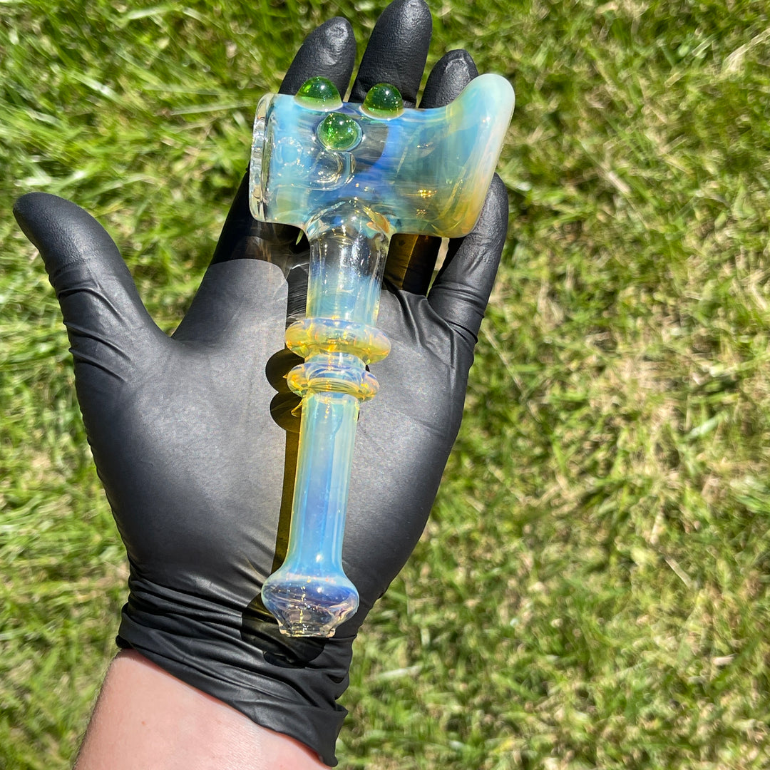 Silver Fumed Hash Hammer Glass Pipe Crondo Glassics   