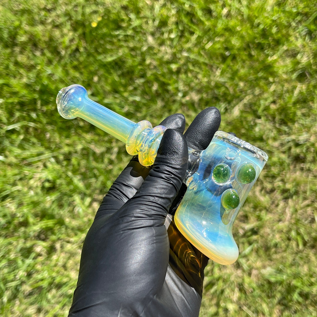 Silver Fumed Hash Hammer Glass Pipe Crondo Glassics   