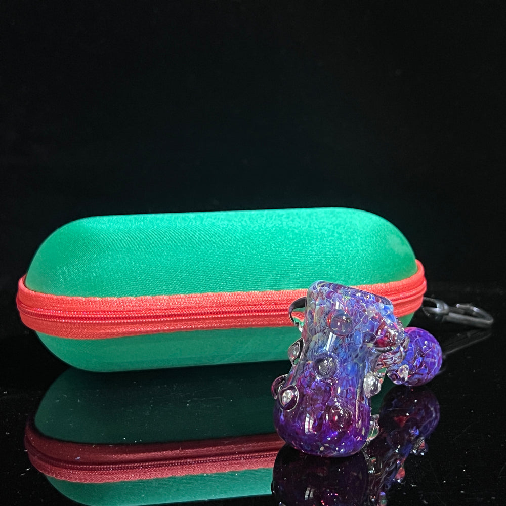 Purple Marble Hammer + Case Combo Glass Pipe TG   