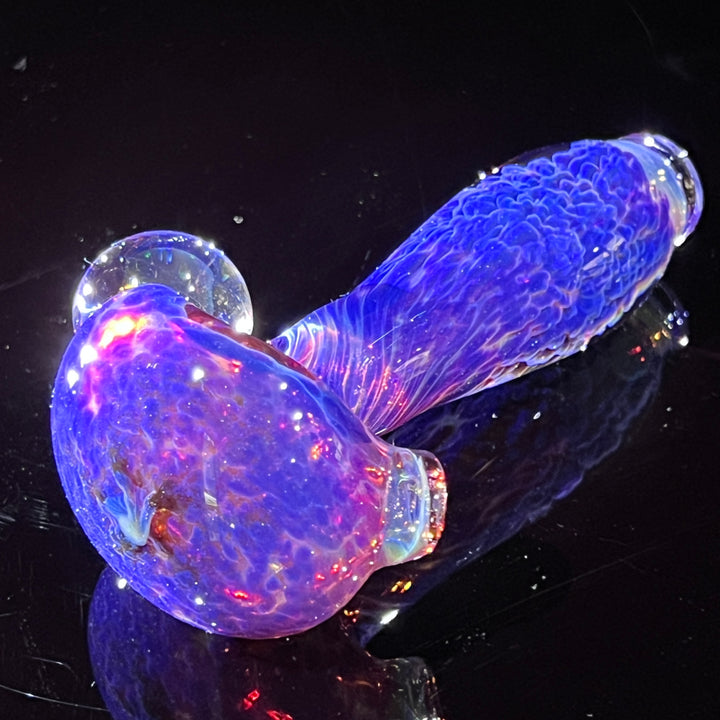 Purple Plasma Pipe with Opal Coin Glass Pipe Tako Glass   