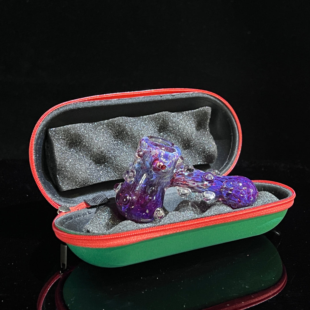 Purple Marble Hammer + Case Combo Glass Pipe TG   