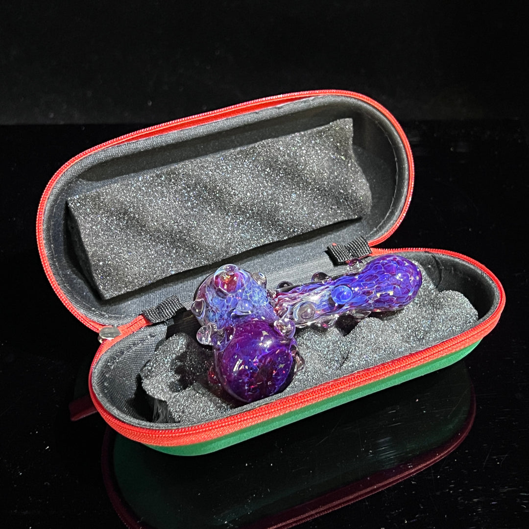 Purple Marble Hammer + Case Combo Glass Pipe TG   