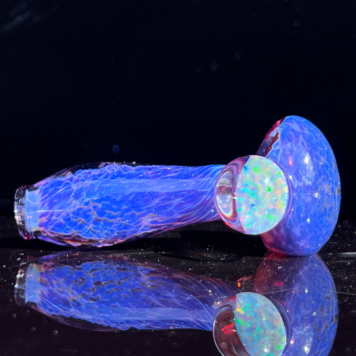 Purple Plasma Pipe with Opal Coin Glass Pipe Tako Glass   