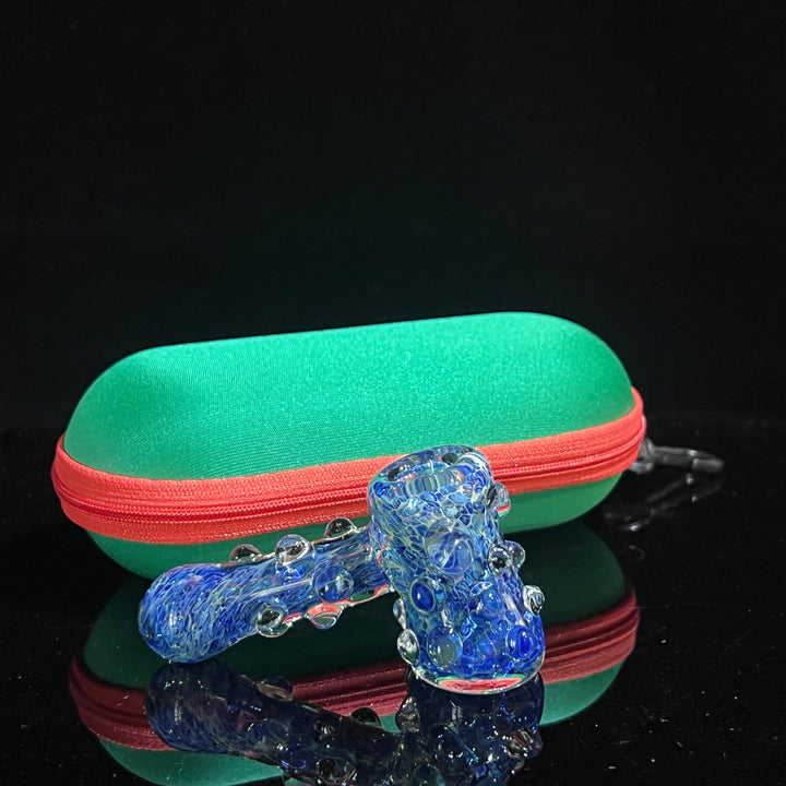 Ocean Blue Marble Hammer + Case Combo Glass Pipe TG   