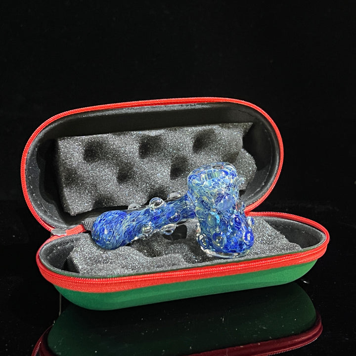 Ocean Blue Marble Hammer + Case Combo Glass Pipe TG   