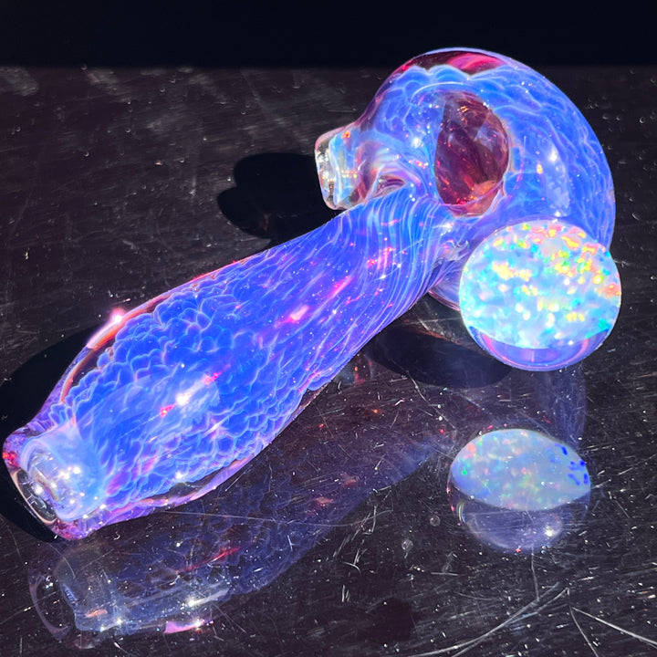 Purple Plasma Pipe with Opal Coin Glass Pipe Tako Glass   