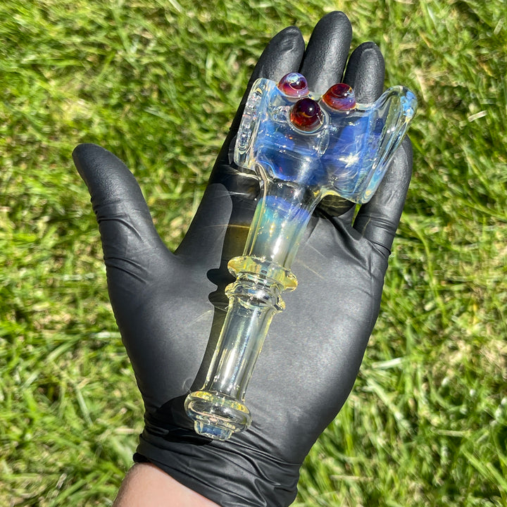 Silver Fumed Hash Hammer Glass Pipe Crondo Glassics   