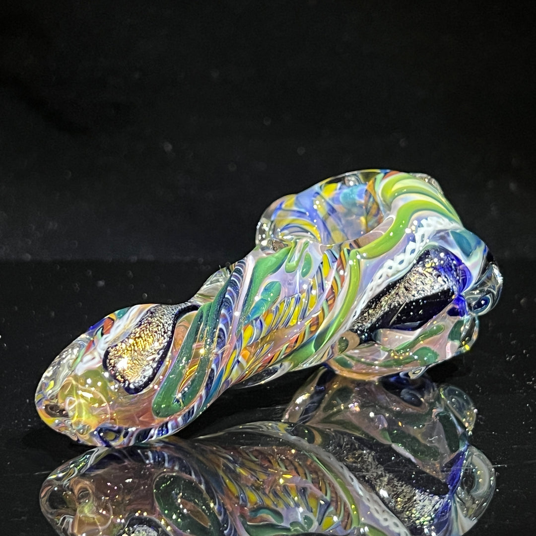 Molten Twisted Chaos Spoon Glass Pipe Molten Imagination   