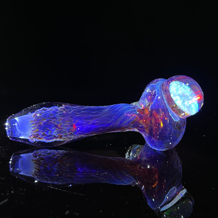 Purple Plasma Pipe with Opal Coin Glass Pipe Tako Glass   