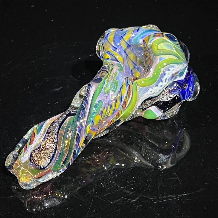 Molten Twisted Chaos Spoon Glass Pipe Molten Imagination   