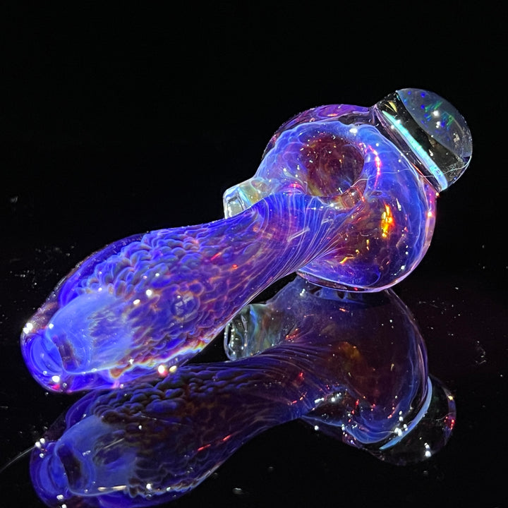 Purple Plasma Pipe with Opal Coin Glass Pipe Tako Glass   