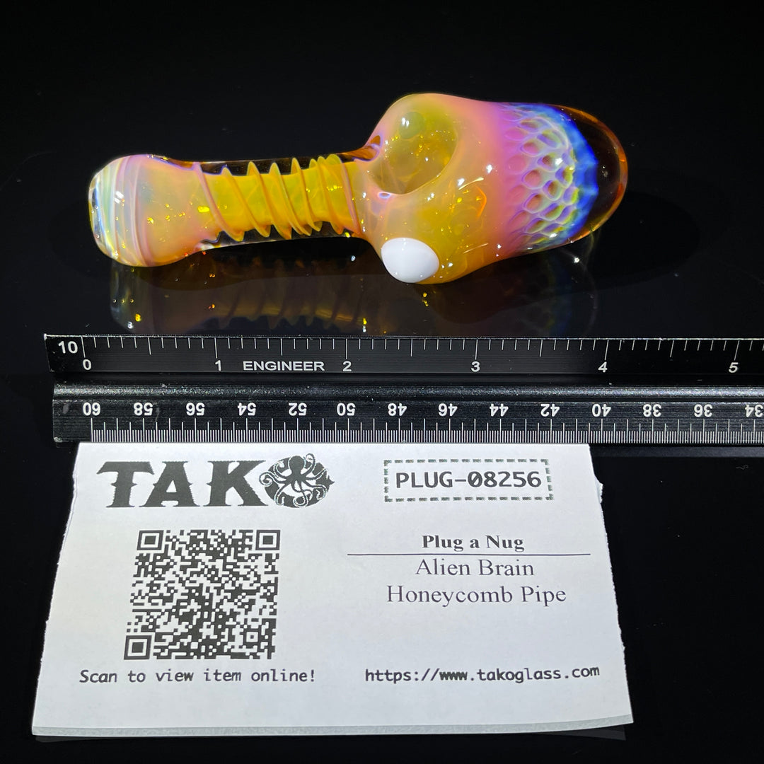 Alien Brain Honeycomb Pipe Glass Pipe Plug a Nug