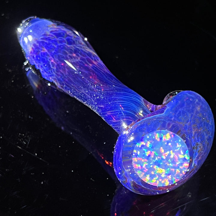 Purple Plasma Pipe with Opal Coin Glass Pipe Tako Glass   