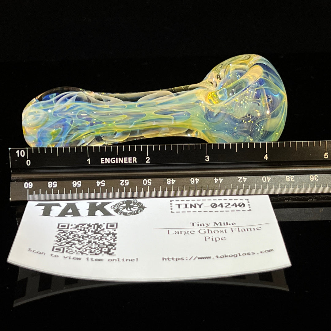 Large Ghost Flame Pipe Glass Pipe Tiny Mike   