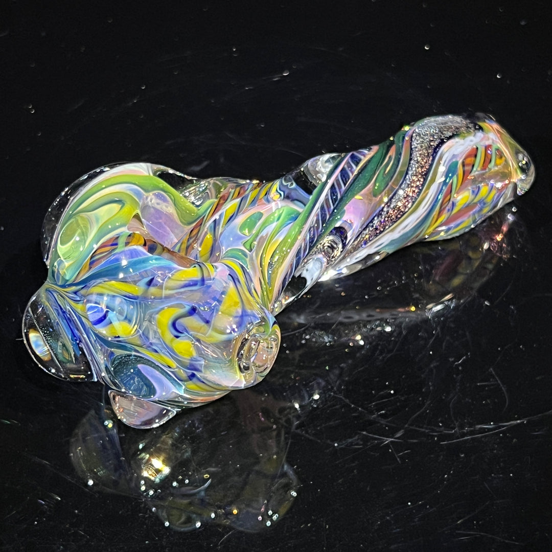 Molten Twisted Chaos Spoon Glass Pipe Molten Imagination   