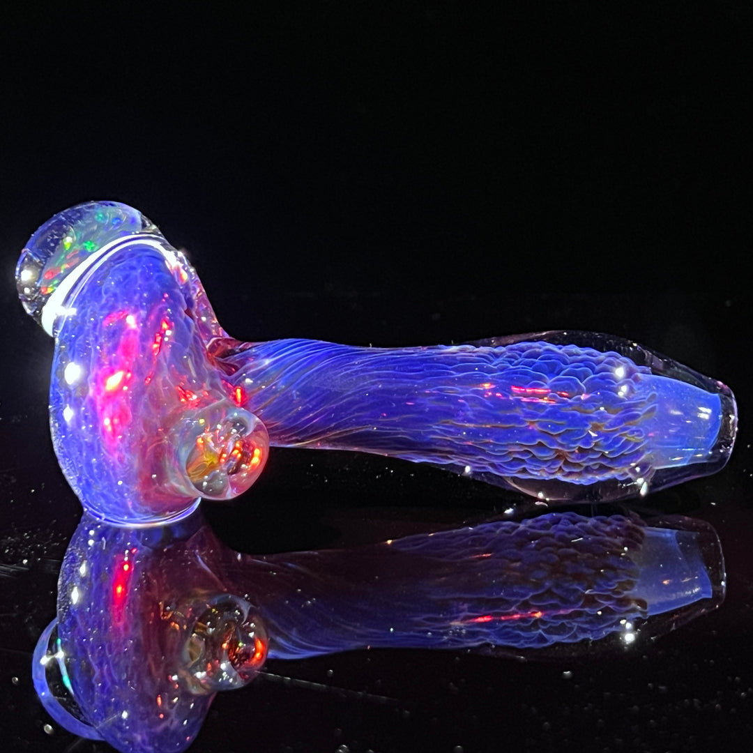 Purple Plasma Pipe with Opal Coin Glass Pipe Tako Glass   