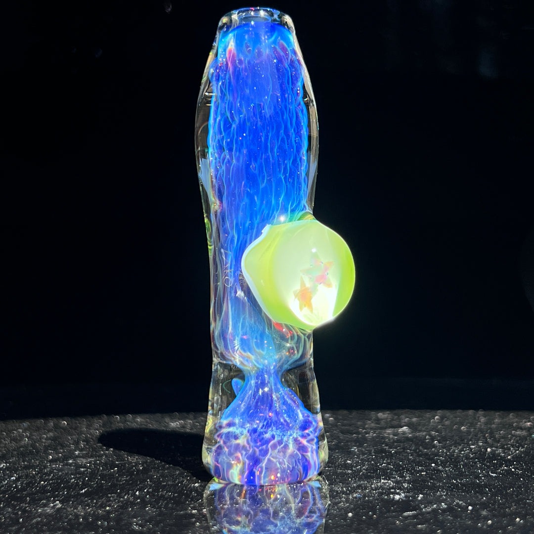 Purple Nebula Chillum Ion Star Opal Glass Pipe Tako Glass   