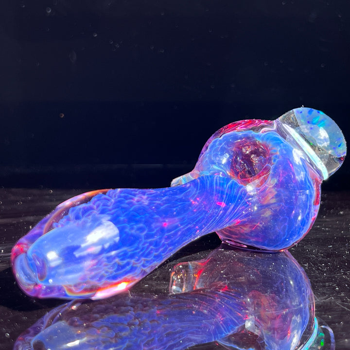 Purple Plasma Pipe with Opal Coin Glass Pipe Tako Glass   